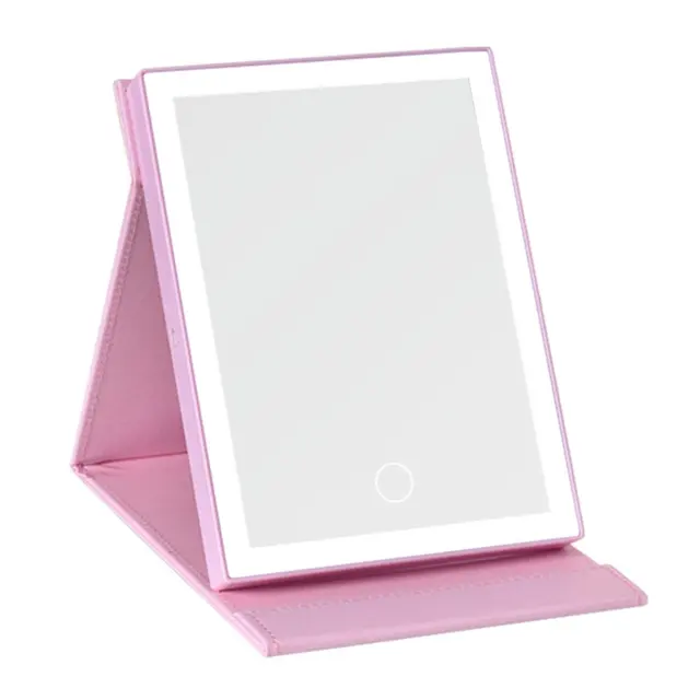 Portable Vanity Mirror With Lights Inspiration 60pcs Makeup Mirror LED Lighted PU Leather Touch Screen Rechargeable Portable Vanity Mirror With Lights Inspiration 60pcs Makeup Mirror LED Lighted PU Leather Touch Screen Rechargeable