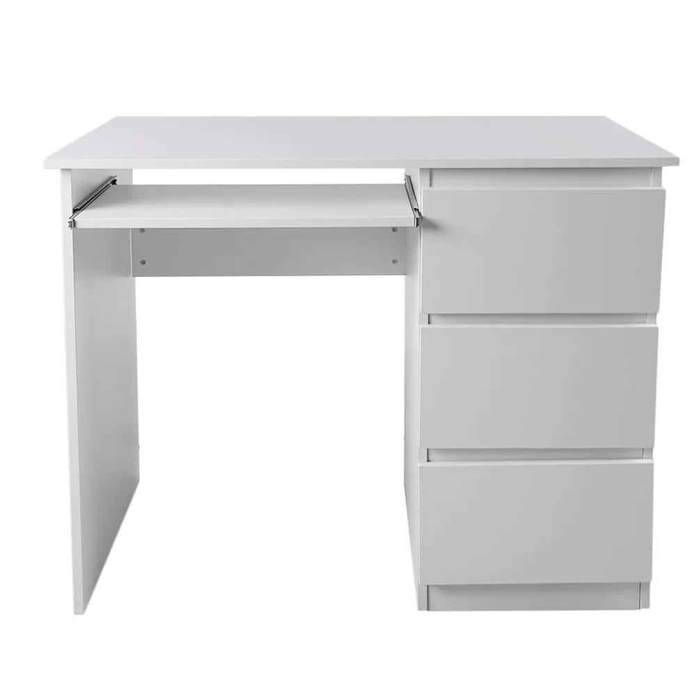 

Computer Table Desk PC Table Home Study Office Table Work Desk Workstation Desk Furniture With Keyboard Tray White DX-109