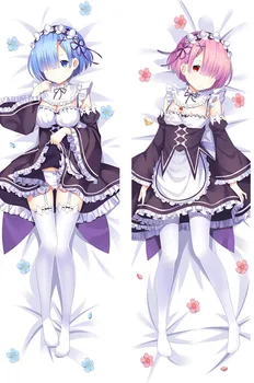 

Japanese Anime Re:Zero kara Hajimeru Isekai Seikatsu Rem & Ram Hugging Body Dakimakura Pillow Cover Case Cover 66051