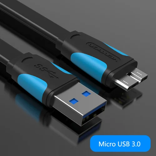 Vention кабель Micro USB 3,0 2 м 0,5 м быстрое зарядное устройство USB кабель синхронизации данных USB 3,0 кабель для мобильного телефона для samsung S5 жесткий диск - Цвет: Micro USB 3.0