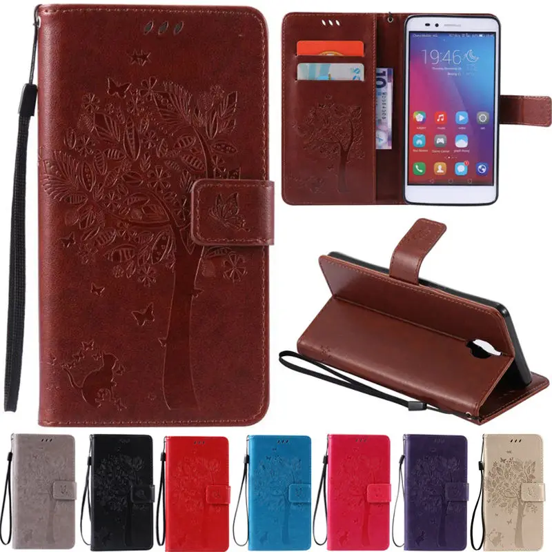 Leather Case For samsung galaxy s4 mini i9190 Дерево Cat Шаблон флип PU Кожаный Бумажник + Кремния С Карт