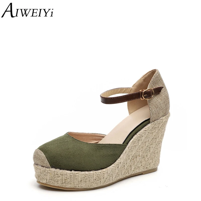 

AIWEIYi High Heels Sandals for Women Wedges Shoes Woman Platform Pumps Shoes Closed toe Summer Gladiator Sandal Shoes Footwear