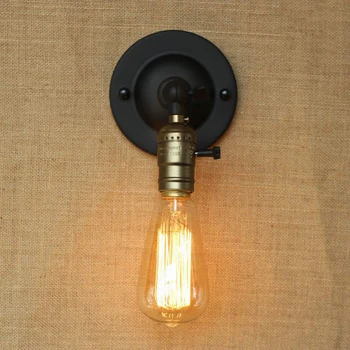 

E27 Plated Loft American Retro Vintage Iron Wall Lamp 40w Antique Lampe Industrial Free Shipping