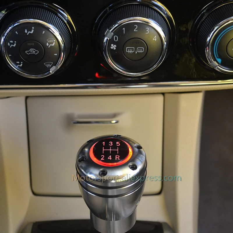 

LYJ Red LED Light 5 Speed Auto Shift Lever Knob