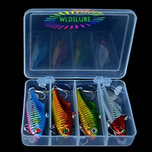 WLDSLURE 4pcs/set 23g Japan sinking Lead hard bait fishing lures VIB sea fishing jigging wobbler lure