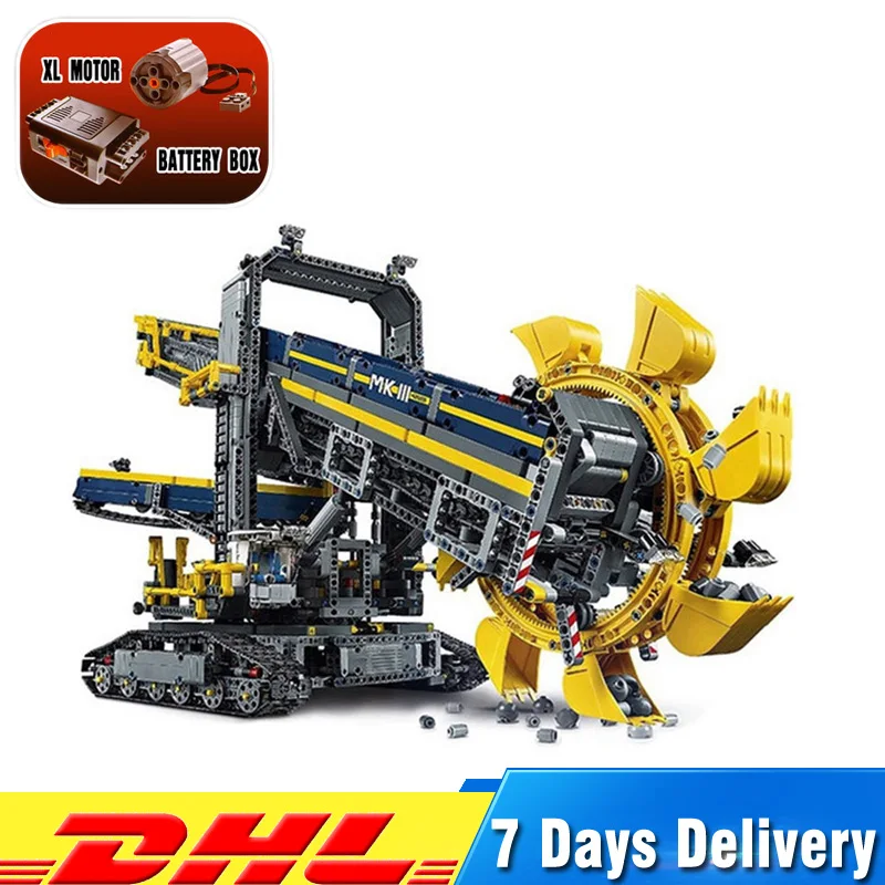

LEPIN 20015 Technic Bucket Wheel Excavator Power Motor Model Building Assemble Compatible Legoings 42055 Blocks Bricks Toys Gift