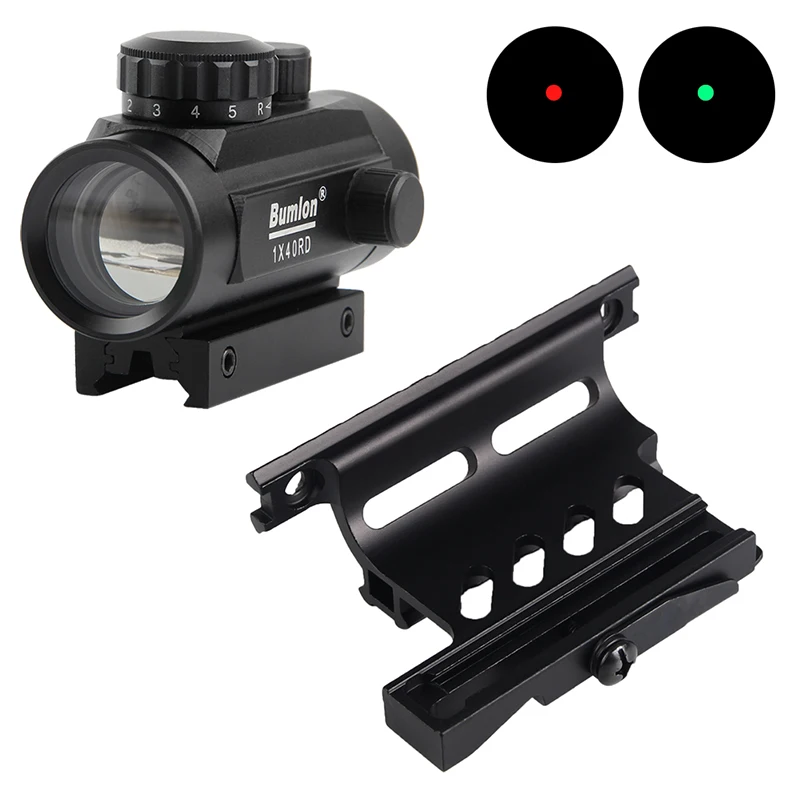 1x40 Red Dot Sight страйкбол красный зеленый Dot Sight Scope с AK 47 AK-47 AK47 74 Scope Mount QD Quick Detchable Double Side Mount