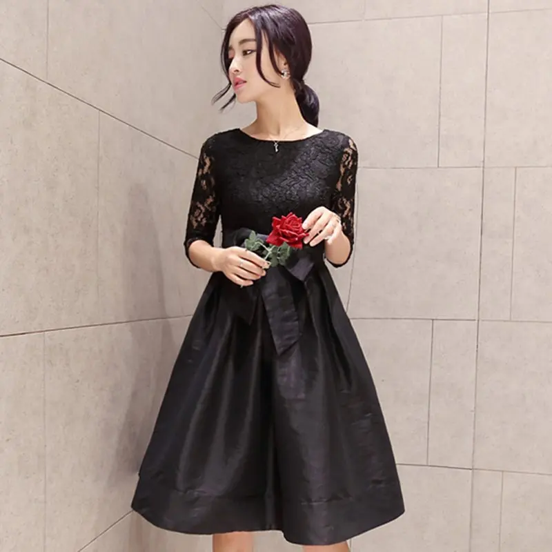

2018 Fashion Ball Gown Dress Women Spring Summer Dress Sexy Party Casual Lace Dress with belt