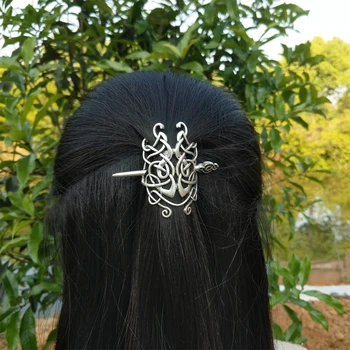 1PCS Hairpins For Women Viking Celtics Knotwork Hairpin Hair Jewelry For Women Cetilcs Hair Jewelry