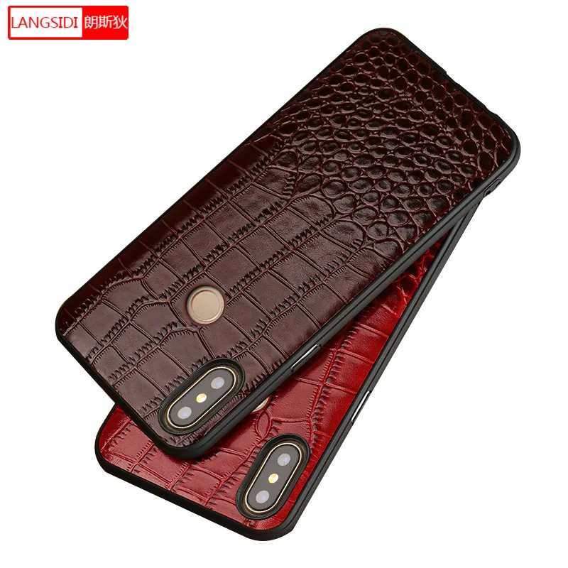 

Genuine Leather Crocodile back cover For Xiaomi Mi 6 8 8SE 8Explorer A2 Mix 2S All-inclusive luxury case slim phone case