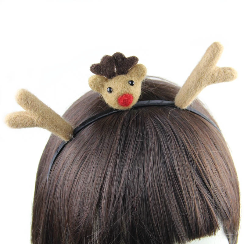 手作りのウールフェルトトナカイヘアバンドカチューシャ用女の子子供アリスバンドファッションクリスマスパーティー女性ヘアアクセサリー Headband For Girls Kids Headbands For Girlsfashion Headband Aliexpress