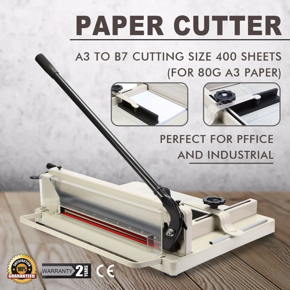 Heavy Duty Steel 17" Industrial Paper Cutter Perfect For A3 Paperin Woodworking Machinery Parts