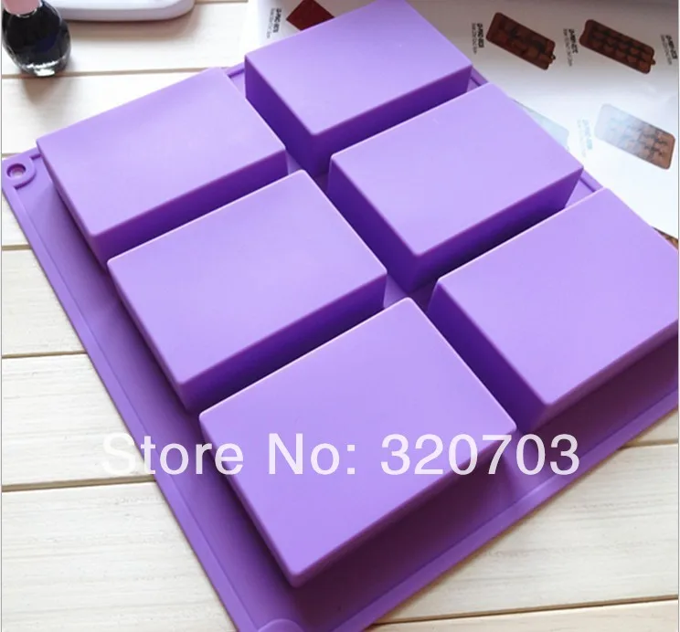 

Long Square Shape Big Size Silicone cake mould handmade soap mould rectangular die 8*5.5*2.5CM 100ml D041