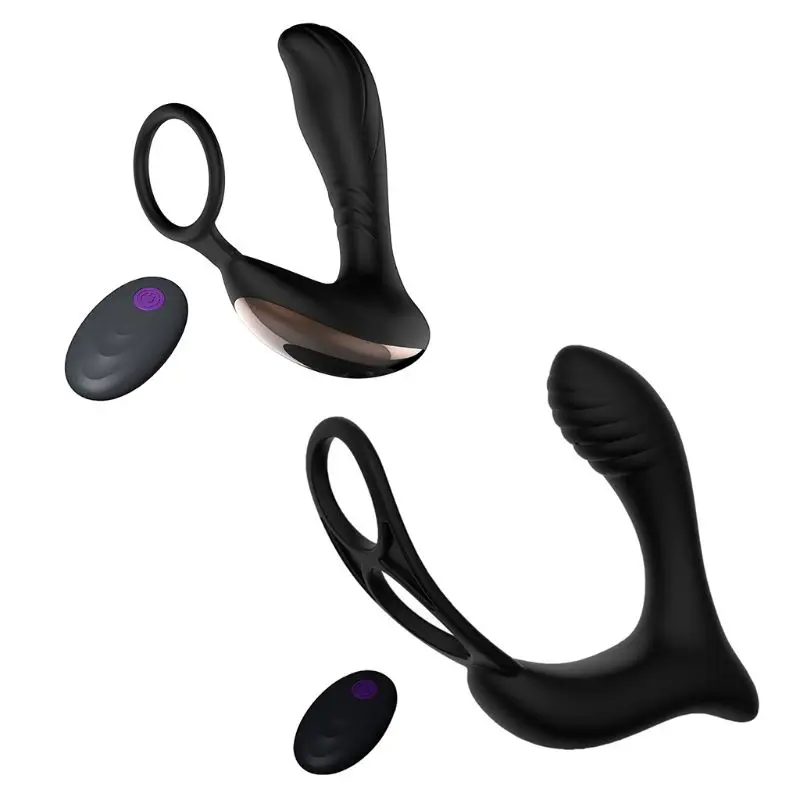 Wireless Remote Male Prostate Massager 10 Frequencies Vibrator Penis Ring and Ball Loop 2 Intense Motors Rechargeable Anal Sex |