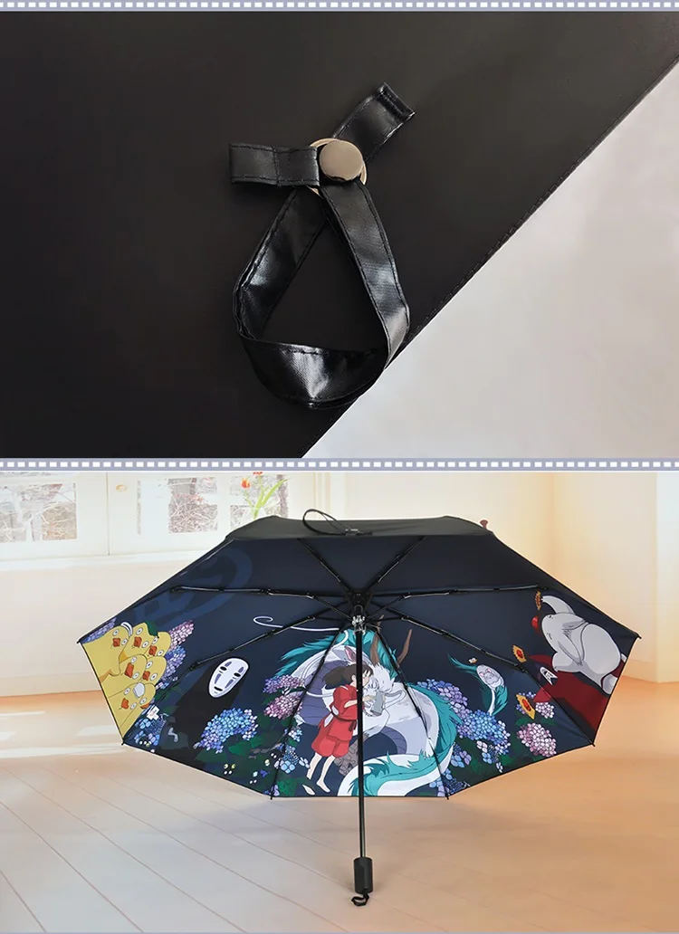 Ghibli Тоторо зонт от солнца и дождя зонтик женский Plegable Sombrillas Paraguas Guarda Chuva Totoro Parapluie