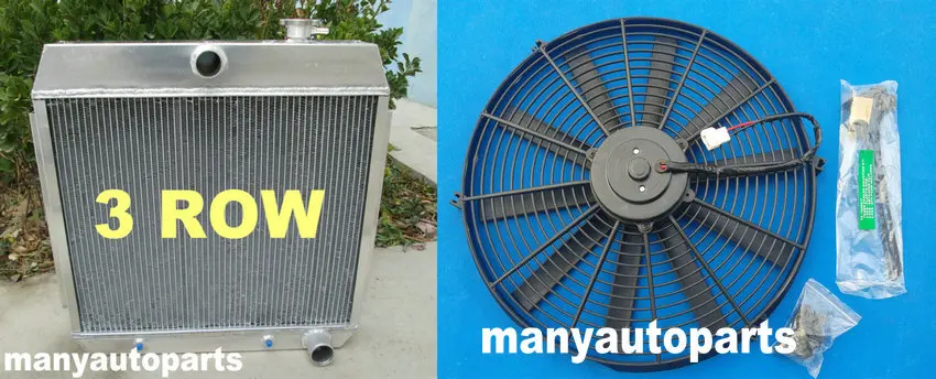 for 1955 1956 1957 CHEVY BEL AIR V8 W//COOLER aluminum radiator 3rows
