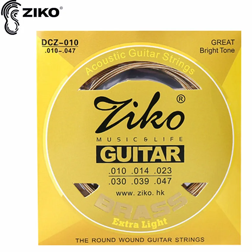 

ZIKO DCZ 010 011 012 Acoustic guitar strings Brass carbon steel hexagonal alloy strings for acoustic guitar accessories parts