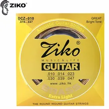 ZIKO DCZ 010-047 011-052 012-053 Acoustic guitar strings Brass Extra Light Special strings musical instrument guitar parts ZIKO DCZ 010-047 011-052 012-053 Acoustic guitar strings Brass Extra Light Special strings musical instrument guitar parts