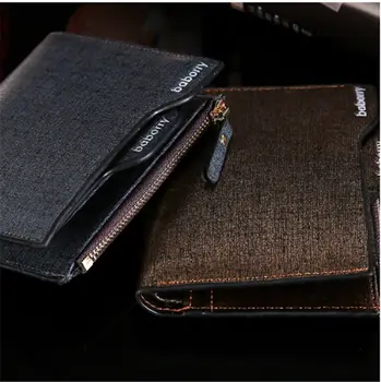 

2018 New Style Fashion Solid Men Wallet Money Purse Clutch Bifold Pocket Billfold Zipper Short Wallets