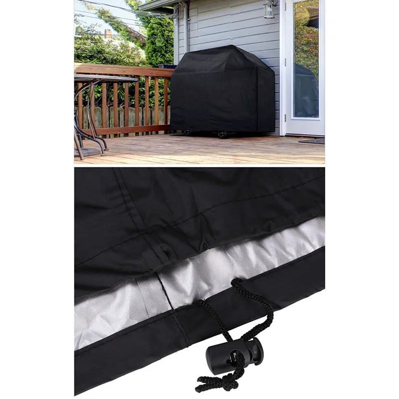 Grill Cover BBQ Cover Dustproof Rainproof Cover Cap Cylindrical Square Barbecue Supplies Protection