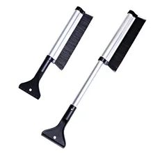 aluminum alloy can be telescopic snow removal + dual-use car dust scraper external protection and maintenance supplies