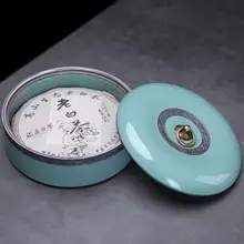 Фарфоровая банка для чая, банка для хранения чая, кофейные бобы, банки для хранения, круглый ящик для чая, чайный набор, аксессуары для чайной посуды, украшения