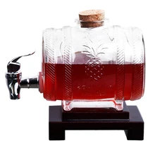 1Л винный пивной баррель графин с деревянной подставкой напиток диспенсер для вина виски бренди скотч Ром для дома для отеля для бара дисплей бочка