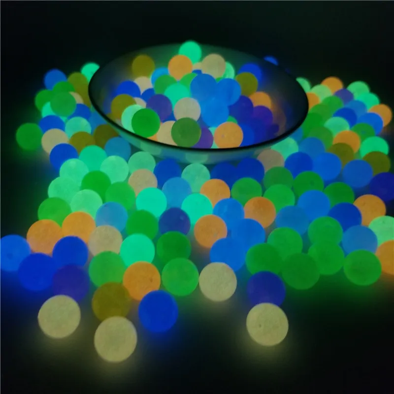 

200Pcs 6-12mm Glow In The Dark Fishing Loose Beads For Woman Men Luminous Locket Necklace DIY Jewelry Making Acrylic Beads