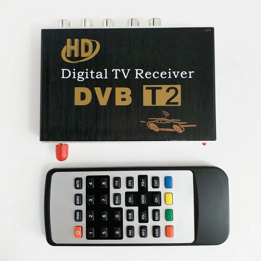 DVB-T2 H.264 MPEG-4 MPEG-2 Автомобильный цифровой ТВ приемник коробка для России Таиланд Украина Таиланд Колумбия Израиль поддержка 40-60 км/ч