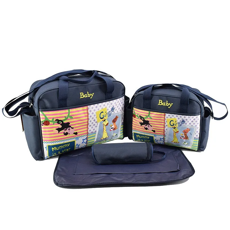 MOTOHOOD 4pcs Baby Diaper Bag Sets For Mom Cute Animal Baby Stroller Bag Organizer Fashion Maternity Bags Handbags For Moms (2)