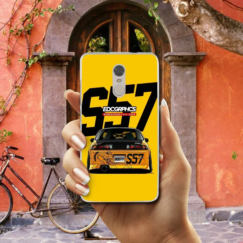 Чехол для телефона JDM Car S57 Supercar из мягкого ТПУ чехол Xiaomi Redmi Mi Note 2 3S 4X 4A 6 5 5S 5A 8 A1 Pro Plus
