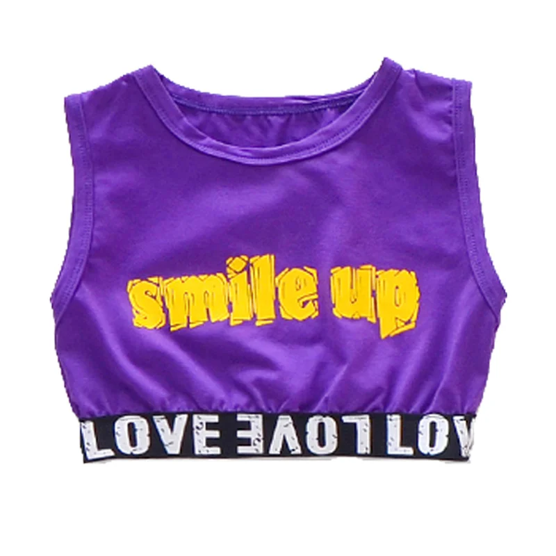 Костюмы для танцев с блестками с длинными рукавами; цвет фиолетовый; одежда для уличных танцев; одежда для выступлений; одежда для сцены в стиле хип-хоп - Цвет: Vest