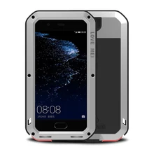 Чехол Love Mei для huawei P10 Plus, защитный Алюминиевый металлический водонепроницаемый противоударный чехол для huawei P10, защита из закаленного стекла