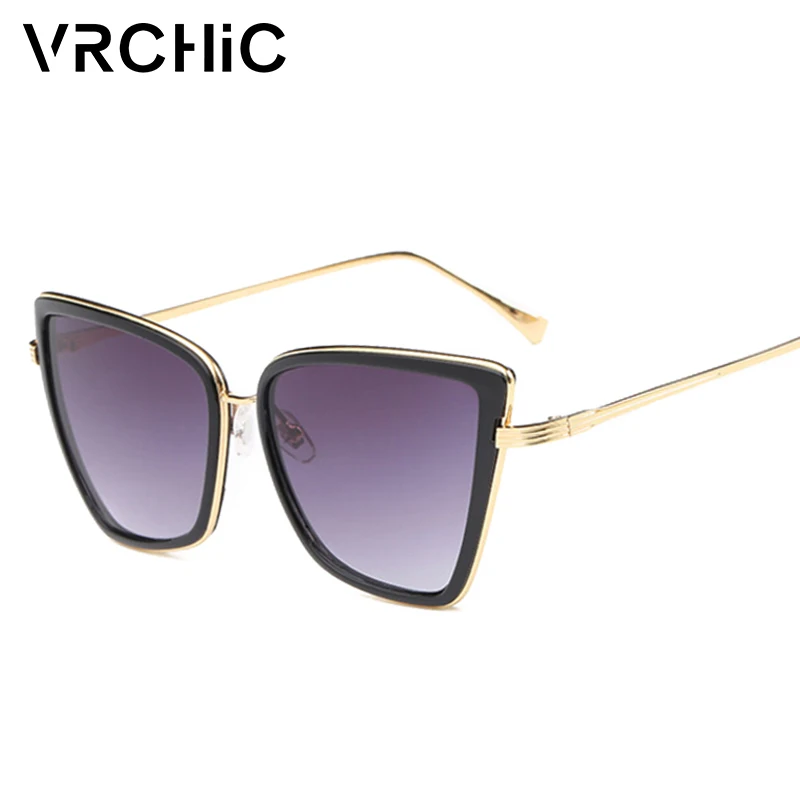 VRCHIC 2018 New Fashion Cat Eye Sunglasses Women Brand Designer Vintage Gradient Cat Eye Sun Glasses