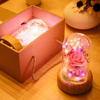 

LED Wishing streamer bottle leads to night light eternal flower Bluetooth speaker table lamp Christmas