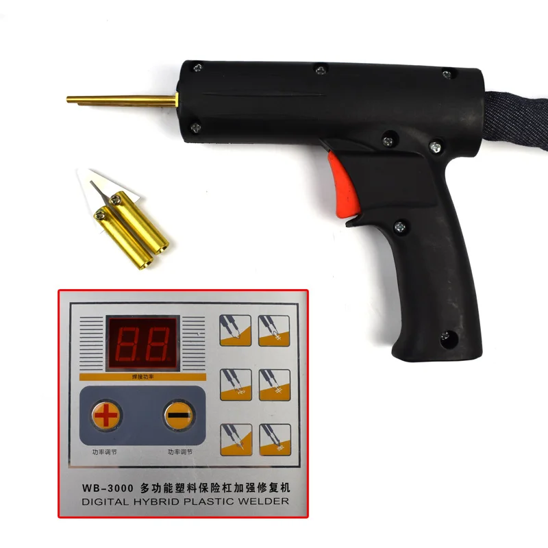 Регулируемая мощность цифровой дисплей 220 в автомобильный бампер ремонт машины пластиковый сварщик с 600 шт. скобы