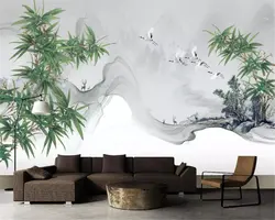 Beibehang 3D обои Гостиная Спальня фрески современный новый китайский бамбук художественной концепции чернила пейзаж ТВ