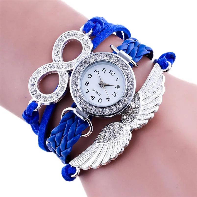 OTOKY Watches Wing Wrap Around Bracelet Watch Synthetic Leather Chain