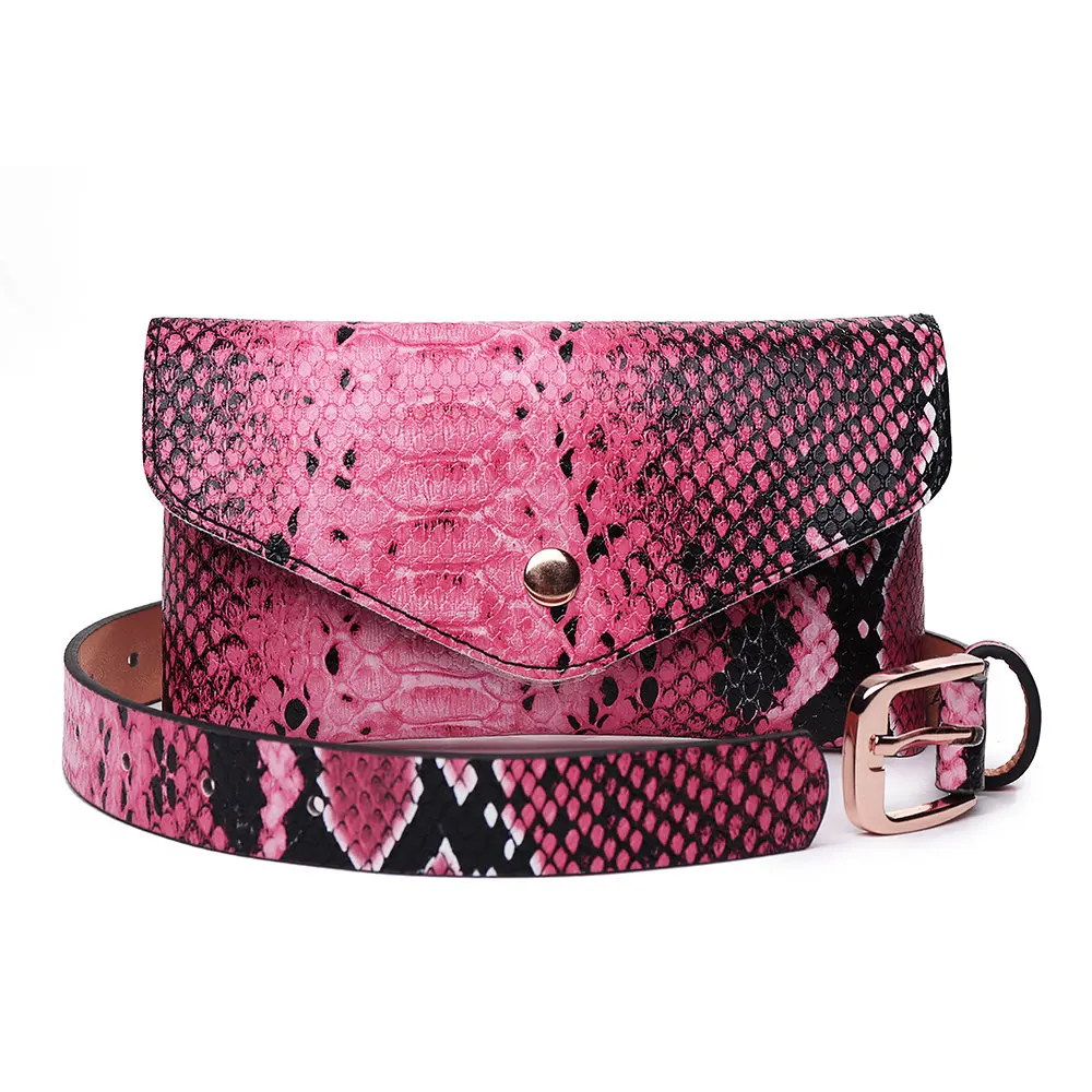 

Fashionable Women's Waist Bag Leather Snake Pattern Waist Pack Ladies Chest Bag Waist Bags Women Designer Fanny Pack Belt Bags
