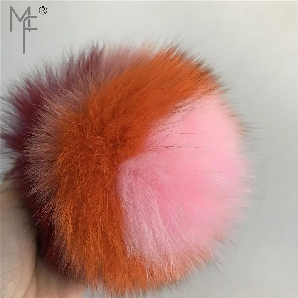 Magicfur-настоящий Лисий кролик меховой шар Радуга многоцветный пом 15 см большой Лисий Бал пушистый мягкий брелок Шарм брелок на сумку кулон