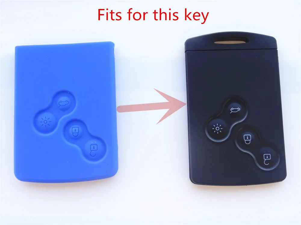 Car Silicone Remote Key Fob Cover Car Key Protective Case For Renault clio 4 button Remote Keys