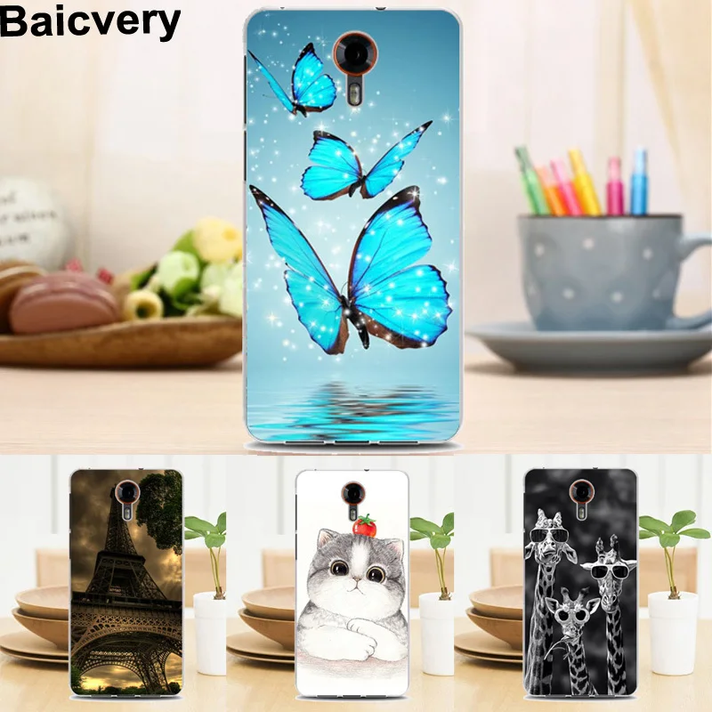 Новый модный Мягкий Силиконовый ТПУ чехол для Wileyfox Swift цветок бабочка высокое