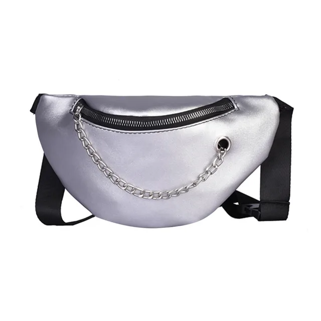 Women Waist Bags Leather Fanny Pack Glitter Hobos Belt Chest Bag Small Shoulder Bag Lady Belly Belt Bags Waist Pack Purse Bolsas