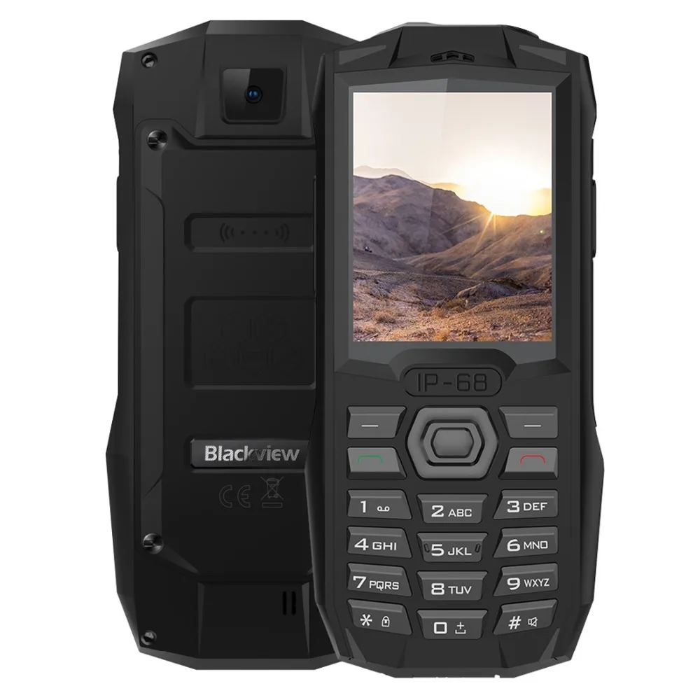 Blackview a BV1000 resistente teléfono móvil IP68 impermeable a prueba de polvo a prueba de golpes a prueba de 3000 mAh 2,4 pulgadas FM Bluetooth GSM 2G Dual SIM teléfono Móvil