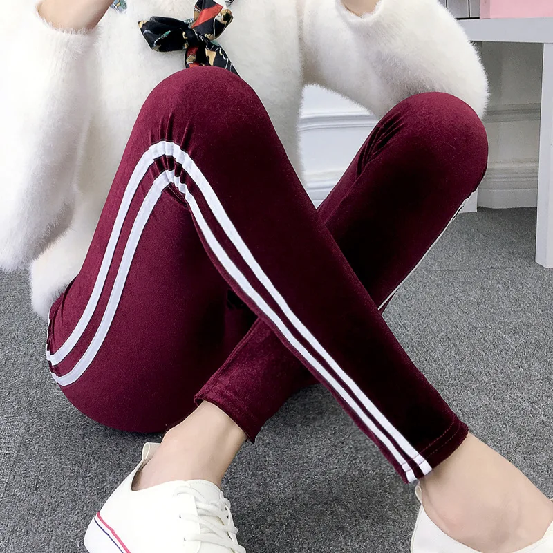 2018 de oro otoño polainas de de invierno Slim casuales pantalones elásticos de tubo mujer Sexy polainas para Fitness - AliExpress