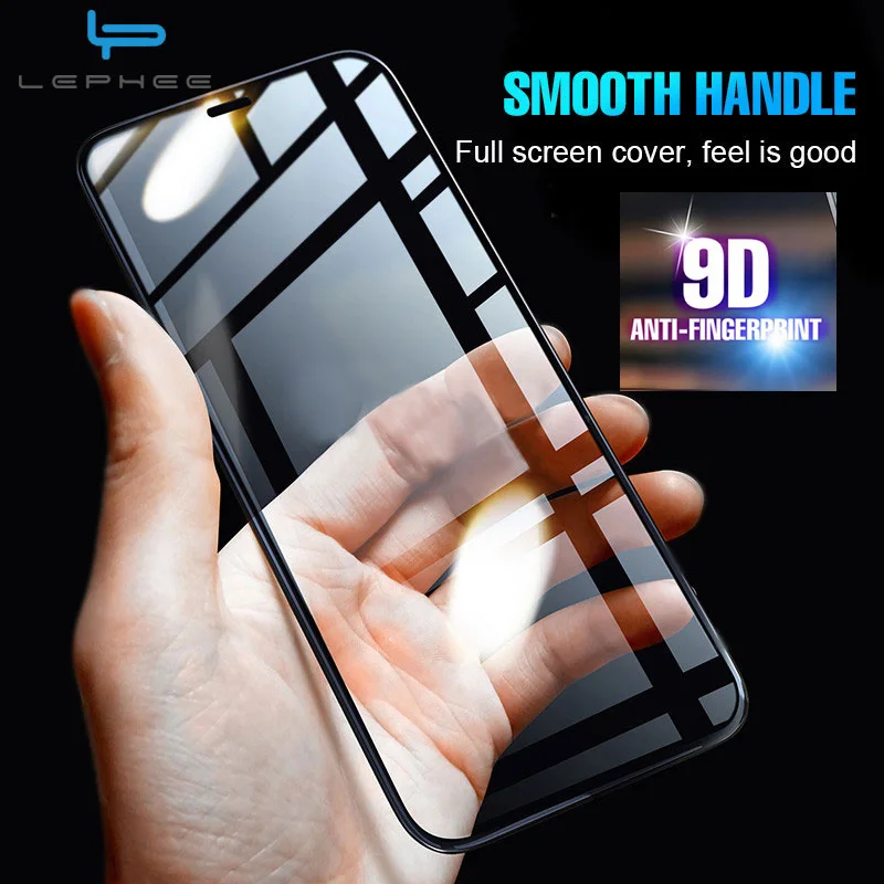 

LEPHEE 9D Tempered Glass For iPhone X 10 7 6 8 Plus Screen Protector For iPhone 7 8 6 6S Plus 5D Touch Full Cover Curved XS MAX
