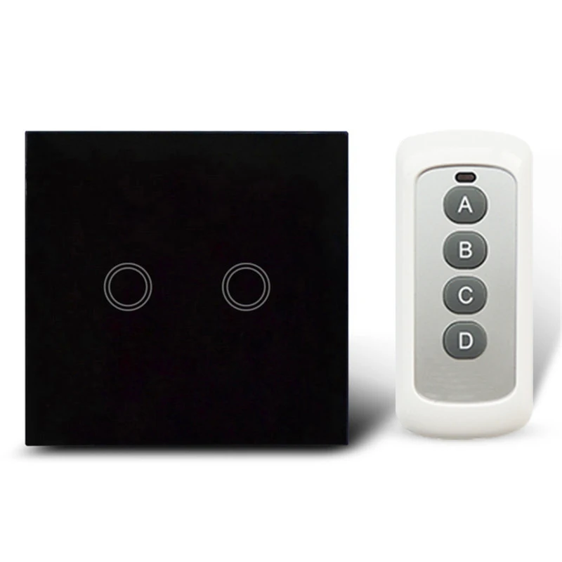 EU / UK Wall Touch Smart Switch 2gang 1way White Crystal Glass Panel Switch RF433 Smart Home Touch Switch y02 EU / UK Wall Touch Smart Switch 2gang 1way White Crystal Glass Panel Switch RF433 Smart Home Touch Switch y02