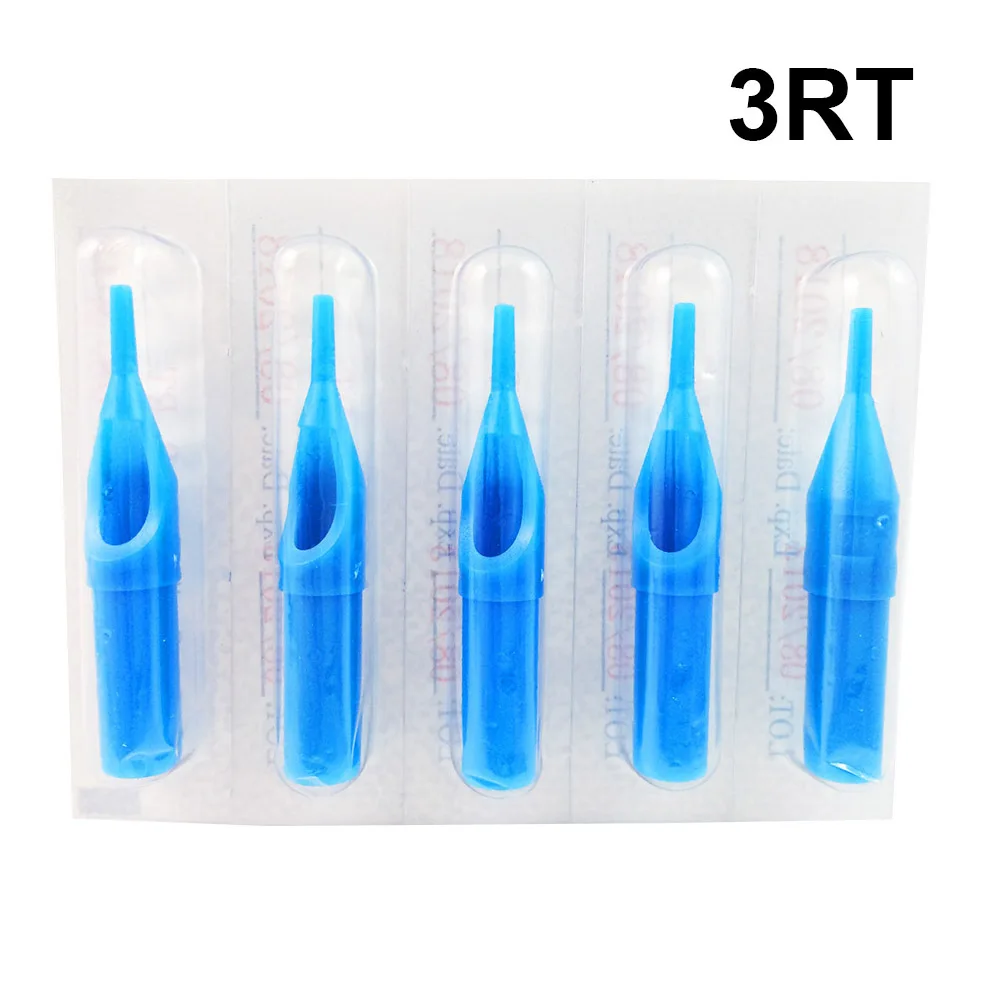 3RT 50 PCS/lot Round Tip Tattoo Disposable Nozzle Tip High Quality Plastic Tips For Tattoo Machine Supplies Free Shipping