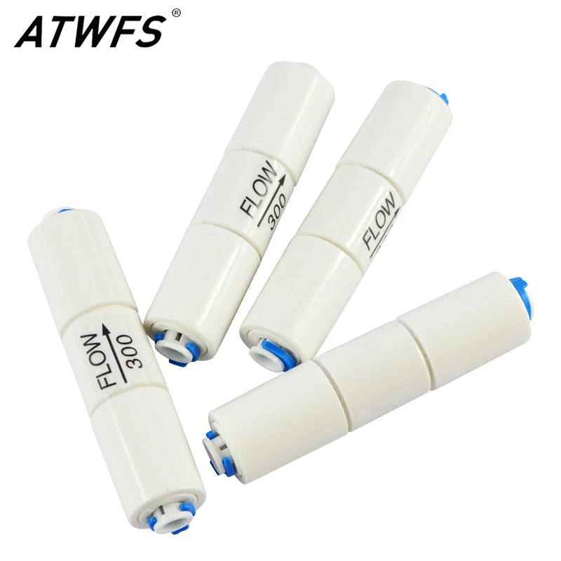 ATWFS 2pcs 50/75GPD ограничитель потока 300CC 1/" Быстрое подключение для обратного осмоса RO(упаковка из 2