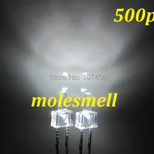 500 шт. Новые 2 мм плоские белые водный яркий светодиодный яркие белые светодиоды 2 мм плоская головка башня светодиодный белый светильник
